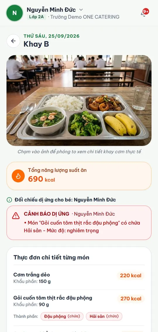 Chi tiết khay & dinh dưỡng