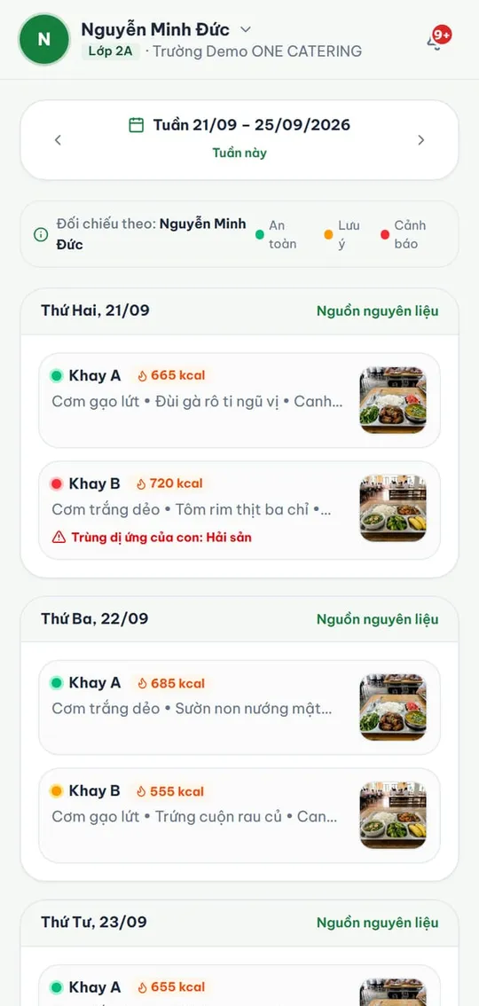 Thực đơn tuần
